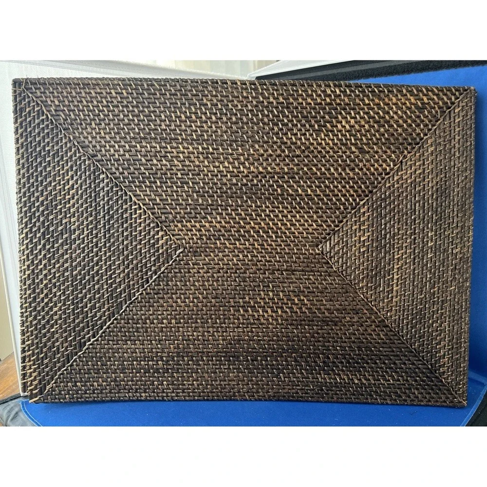 Pier 1 Imports Woven Rattan Placement Set Of 6 Brown  19.5x14